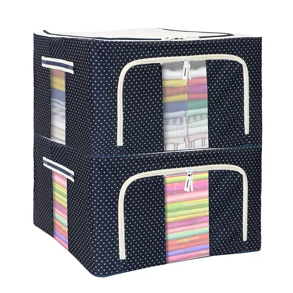 24_Liter_Foldable_Storage_Box_for_Clothes_with_Steel_Frame_|_Large_Organizer_for_Wardrobe_|_Cloth_Storage_Bag_for_Saree,_Shirt,_Blanket