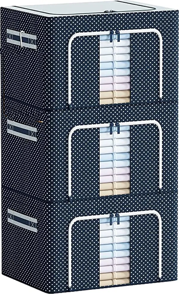 24_Liter_Foldable_Storage_Box_for_Clothes_with_Steel_Frame_|_Large_Organizer_for_Wardrobe_|_Cloth_Storage_Bag_for_Saree,_Shirt,_Blanket