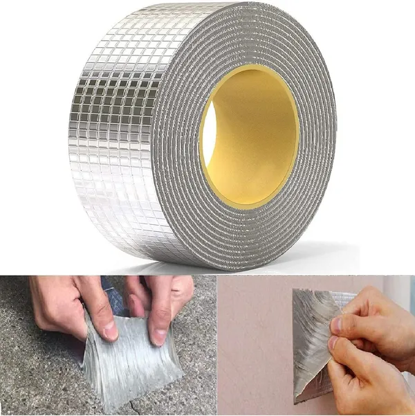 Leakage_Repair_Waterproof_Tape_for_Pipe_Leakage_Roof_Water_Leakage_Solution_Aluminium_Foil_Tape_Waterproof_Adhesive_Tape_Sealing_Duct_Rubber_Tape_for_Leakage_(5CM*5M_(Pack_Of_1))