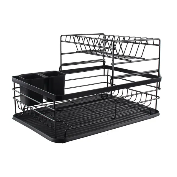 Kitchen_Dish_Rack_Steel_|Dish_Drainer_|_Steel_Drying_Rack_with_Removable_Drain_Board,_Rack_2-Tier_Large,_Size(43L_x_31W_x_18H_cm),_Alloy_Steel