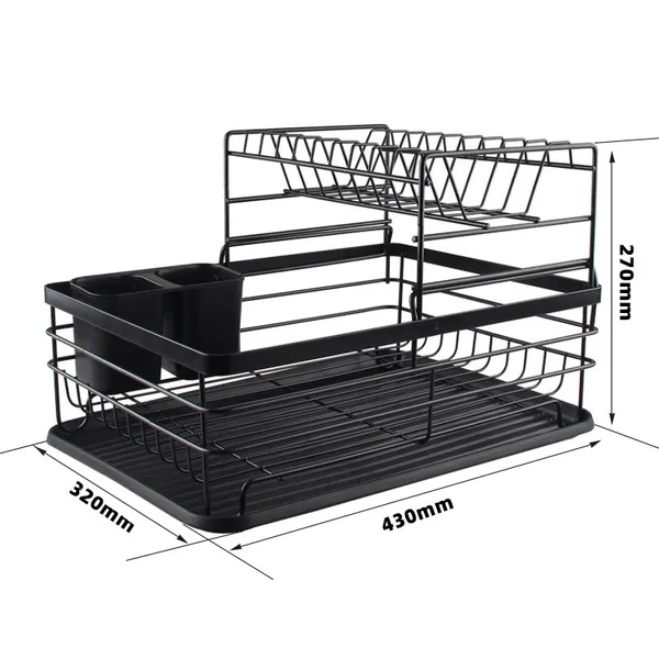 Kitchen_Dish_Rack_Steel_|Dish_Drainer_|_Steel_Drying_Rack_with_Removable_Drain_Board,_Rack_2-Tier_Large,_Size(43L_x_31W_x_18H_cm),_Alloy_Steel