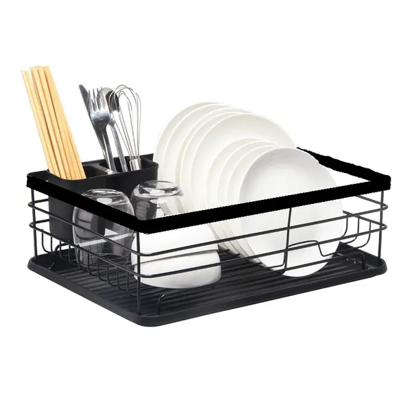 Kitchen_Dish_Rack_Steel_|Dish_Drainer_|_Steel_Drying_Rack_with_Removable_Drain_Board,_Rack_2-Tier_Large,_Size(43L_x_31W_x_18H_cm),_Alloy_Steel