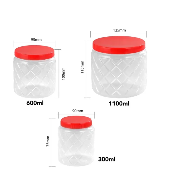 Frosty_Diamond_Plastic_PET_Storage_Jar_and_Container_Set,_12_Pieces,_(4_x_1100ml,_4_x_600ml,_4_x_300ml)