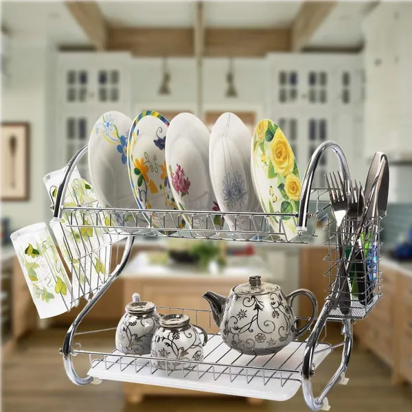 Chrome_Coated_S_Shape_2_Layer_Kitchen_Dish_Drainer_Organizer_Storage_Rack