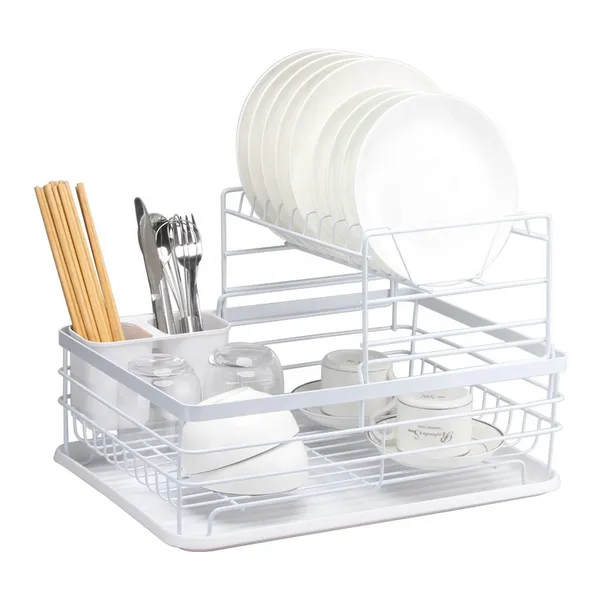 Kitchen_Dish_Rack_Steel_|Dish_Drainer_|_Steel_Drying_Rack_with_Removable_Drain_Board,_Rack_2-Tier_Large,_Size(43L_x_31W_x_18H_cm),_Alloy_Steel