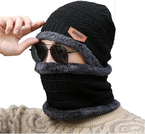Beanie_Cap_&_Muffler_for_Men_&_Women|_Beanie_Cap|_Woolen_Topaa|_Winter_Cap|_Head_&_Neck_Warmer|_Black_Color