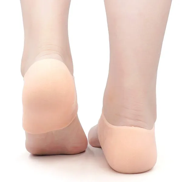 Silicone_Gel_Heel_Pad_Socks_for_Pain_Relief_(pack_Of_2)|_Heel_Swelling_Pain_Relief_|_Anti_Crack_Moisturizing_Socks_for_Dry_Hard_Cracked_Ankles_|_Man_and_Women_Gel_Heel_Protectors_Free_Size