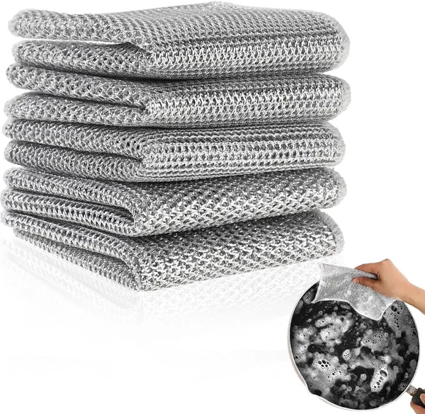 Non_Scratch_Single_Layer_Dish_Wash_Cloth_(Pack_of_5),_Multipurpose_Wire_Dishwash_Cloth,_Dish_Cloth_Rags_for_Washing_Dishes,_Sinks,_Counters,_Easy_Wet_and_Dry_Cleaning,_Machine_Washable
