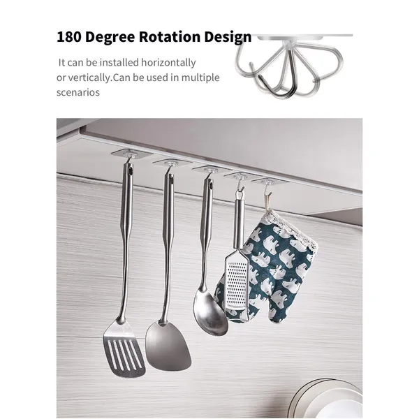 PVC_Heavy_Duty_Self_Adhesive_Stainless_Hooks,(Pack_of_10)_Transparent_Waterproof_and_Oilproof_Wall_Hooks_for_Kitchen_Bathroom_Shower_Door_Outdoor_Home_Improvement_Utility_Hook