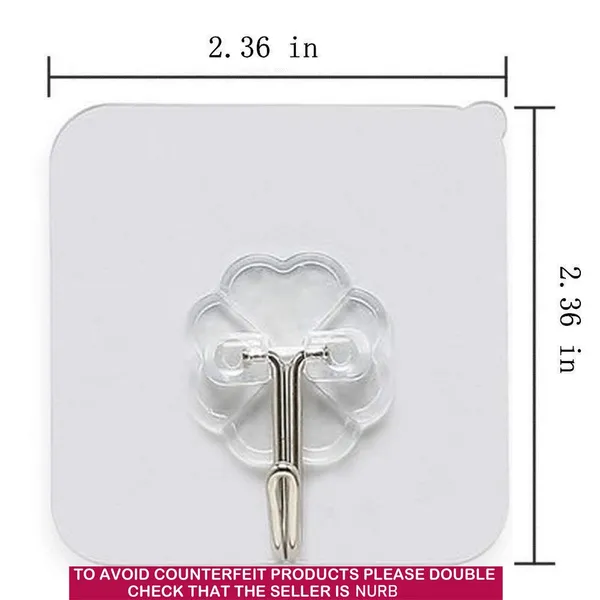 PVC_Heavy_Duty_Self_Adhesive_Stainless_Hooks,(Pack_of_20)_Transparent_Waterproof_and_Oilproof_Wall_Hooks_for_Kitchen_Bathroom_Shower_Door_Outdoor_Home_Improvement_Utility_Hook