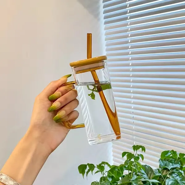 Glass_Fruit_Juice_Soda_Milk_Sipper_Tumbler_Mug_with_Acrylic/Wooden_Lid_and_Glass_Straw_-_400ml