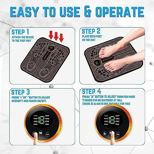 Ems_Foot_Masssager__Mat_Usb_Rechargeable_Massager__Black