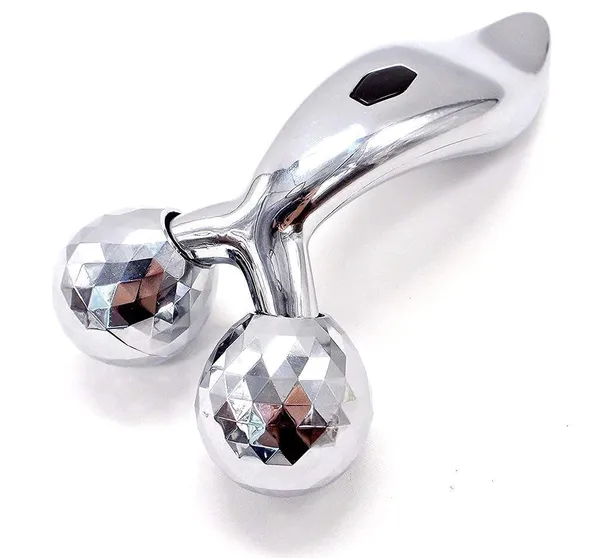 3D_Massager_-_Manual_3D_Massager_Roller_360_Rotate_Face_Full_Body_Shape_For_Skin_Lifting_Wrinkle_Remover_Facial_Massage_Relaxation_Tool,Silver_Color,_1Pcs