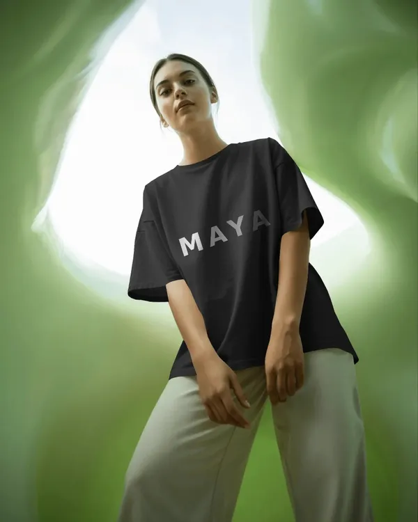 MAYA_Black_Statement_Oversized_Tee