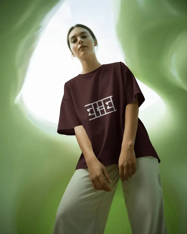 MIRROR_Maroon_Statement_Oversized_Tee