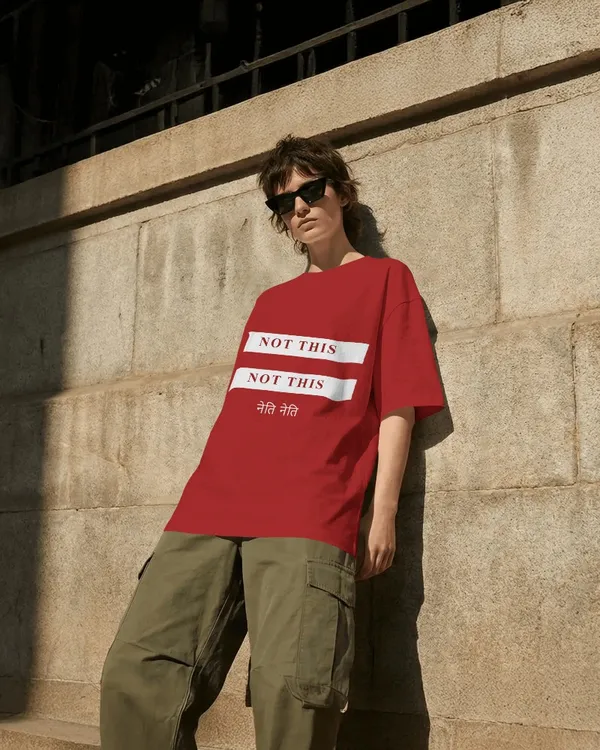 NETI_NETI_Red_Statement_Oversized_Tee