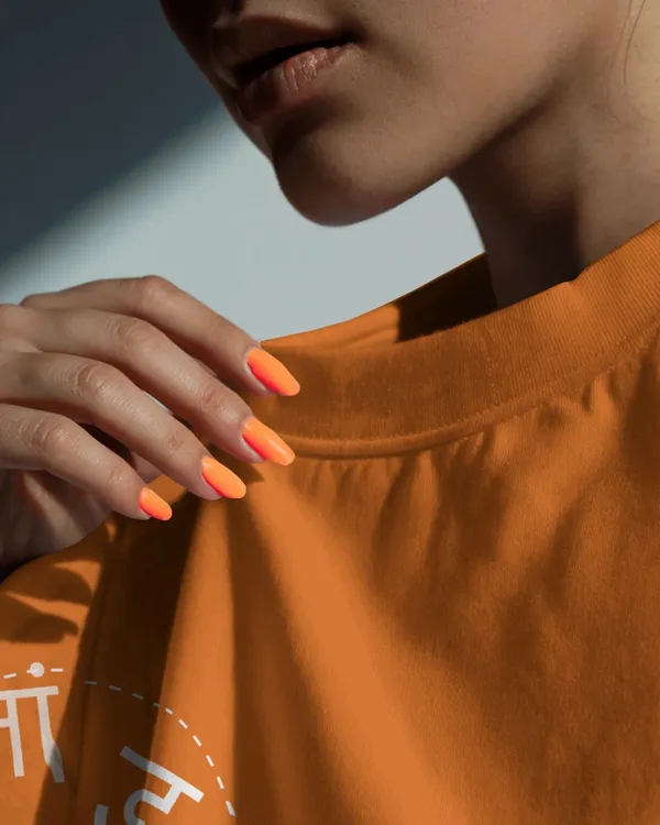 TANDAV_Orange_Statement_Oversized_Tee