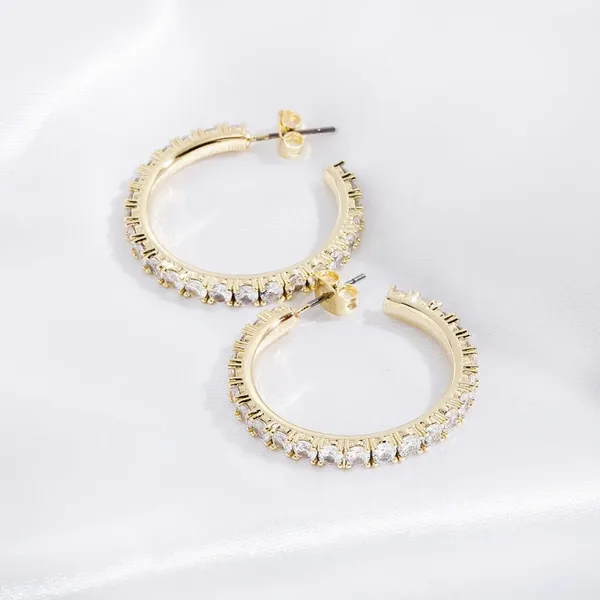 Gold_Ring_Circle_Zircon_Hoop_Earring