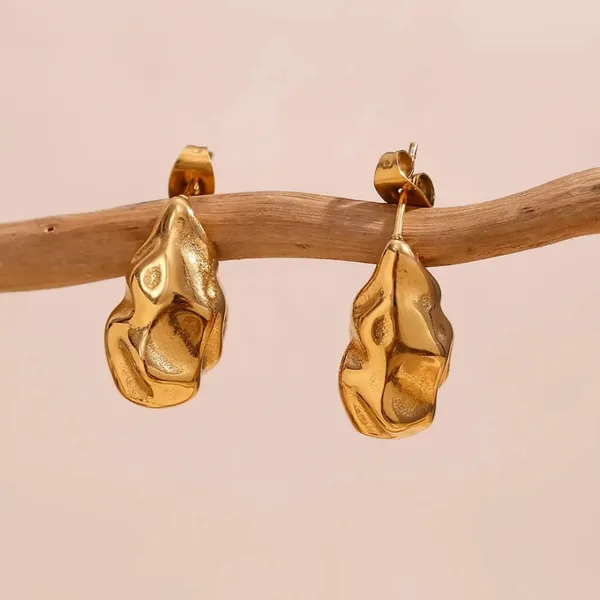 Hammered_Hollow_Gold_Plated_Stud_Earrings