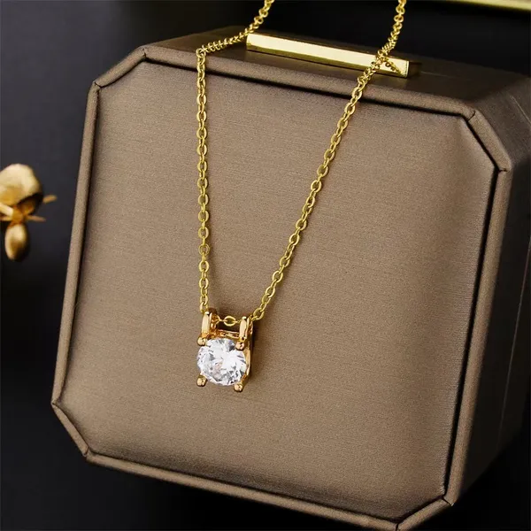 Gold_Plated_Stone_Embedded_Statement_Pedant_With_Chain_For_Women_&_Girls