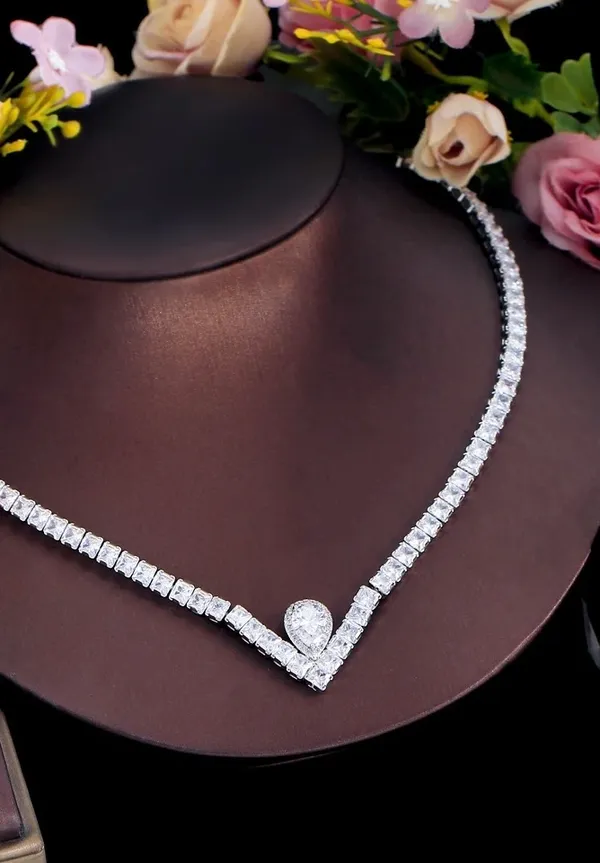Drop_Tennis_Stone_Embedded_Premium_Necklace_With_Matching_Studs_For_Women_&_Girls