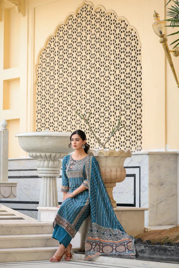 Cotton_Ajrakh_Digital_Printed_3pcs_Kurta_Set_Push_Premium_For_Women