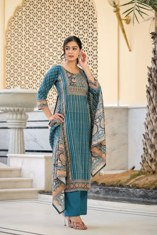 Cotton_Ajrakh_Digital_Printed_3pcs_Kurta_Set_Push_Premium_For_Women