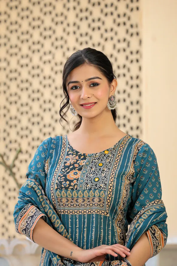 Cotton_Ajrakh_Digital_Printed_3pcs_Kurta_Set_Push_Premium_For_Women