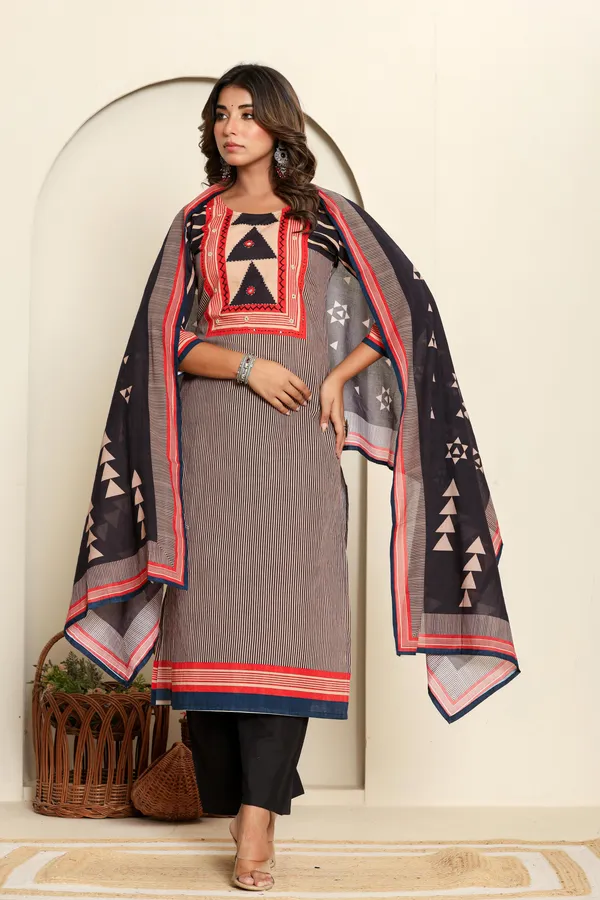 Cotton_Digital_3_Piece_Kurta_Pant_Dupaata_Set