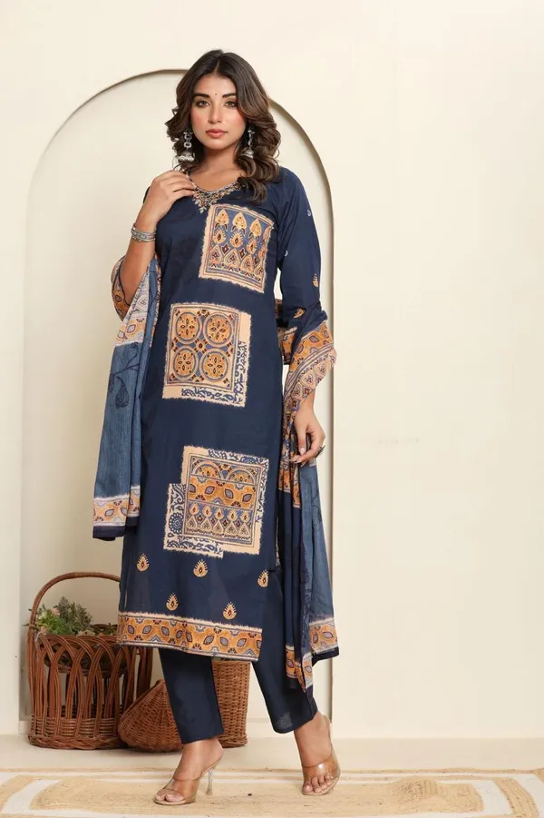 Cotton_Digital_3_Piece_Kurta_Pant_Dupaata_Set