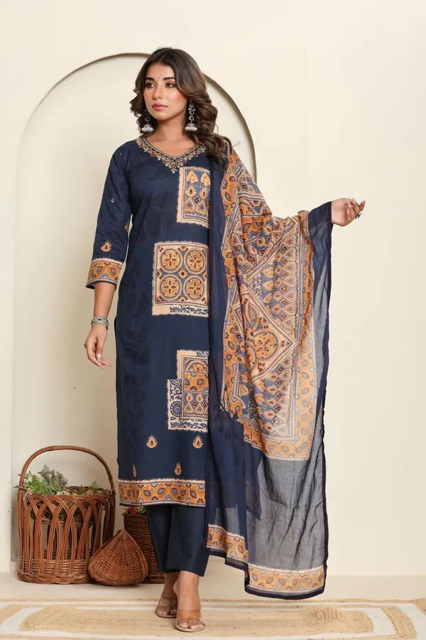 Cotton_Digital_3_Piece_Kurta_Pant_Dupaata_Set