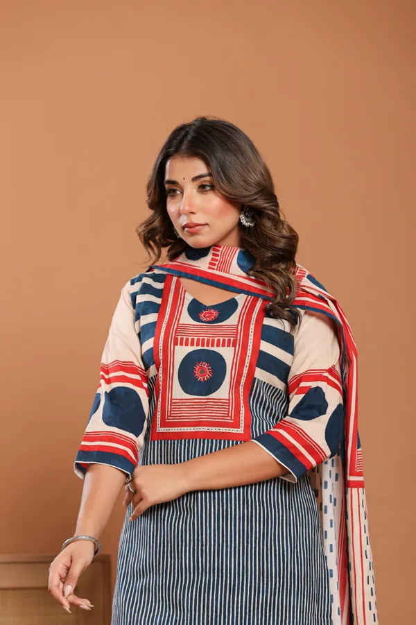 Navy_Blue_Digital_Cotton__Printed_Kurta_Set_Push_For_Women