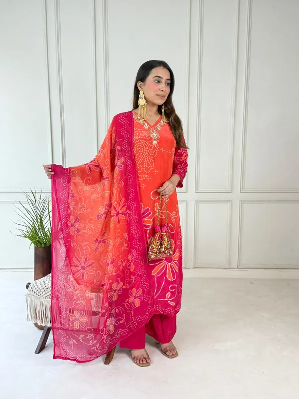 Pink_and_Orange_Natural_Crepe_Digital_Printed_Kurta_Set_For_Women