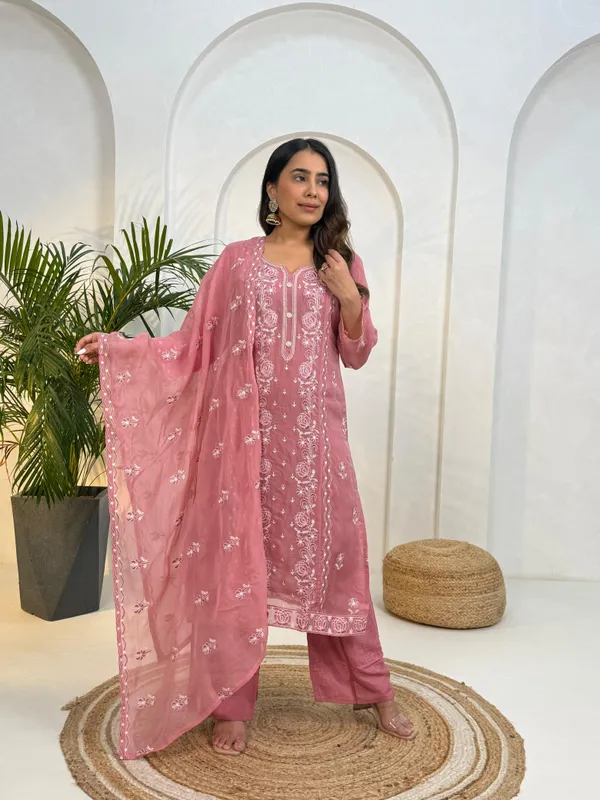 Pure_Orgenza_3_Piece_Kurta_Pant_Dupaata_Set