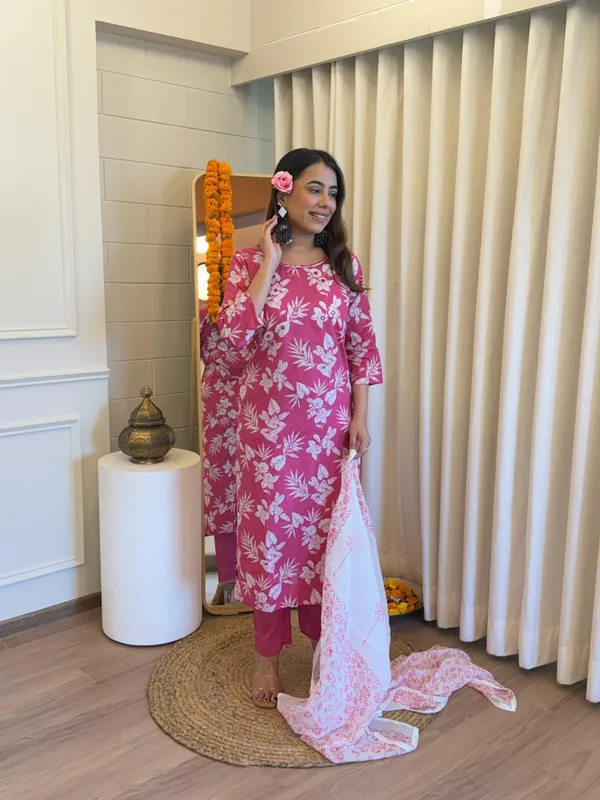 Cotton_3_Piece_Kurta_Pant_Dupaata_Set