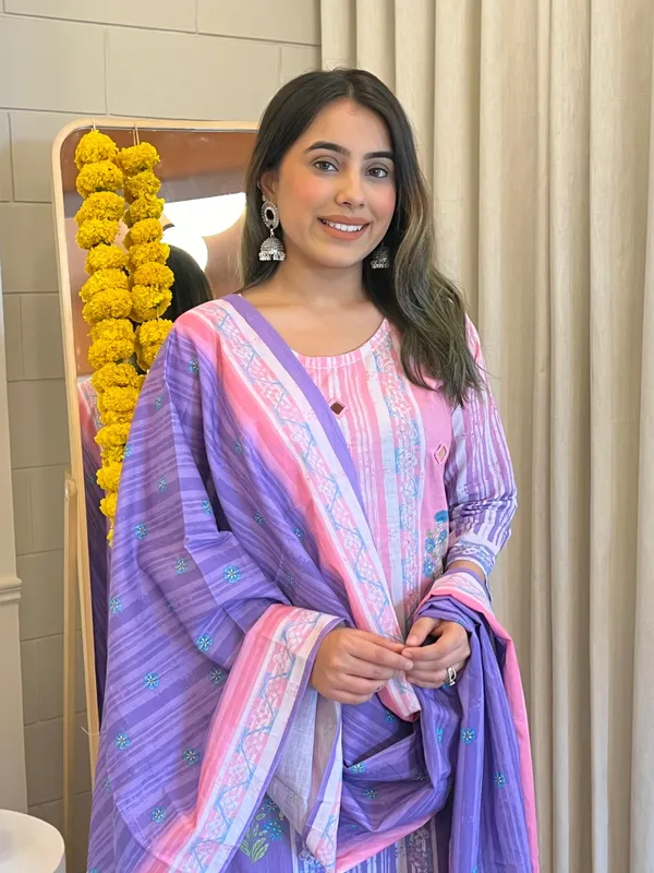 Cotton_Digital_3_Piece_Kurta_Pant_Dupaata_Set