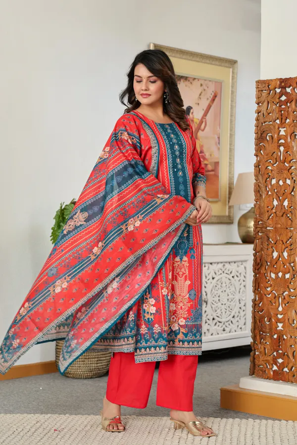 Pure_Digital_Cotton_3_Piece_Kurta_Pant_Dupaata_Set