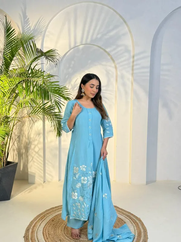 Pure_Mul_Chanderi_3_Piece_Kurta_Pant_Dupaata_Set