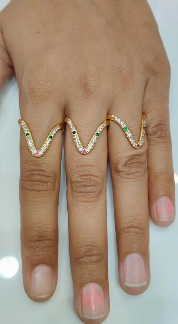 Gold_18K_Plated_Stylish_Ring_For_Women_Combo_Set