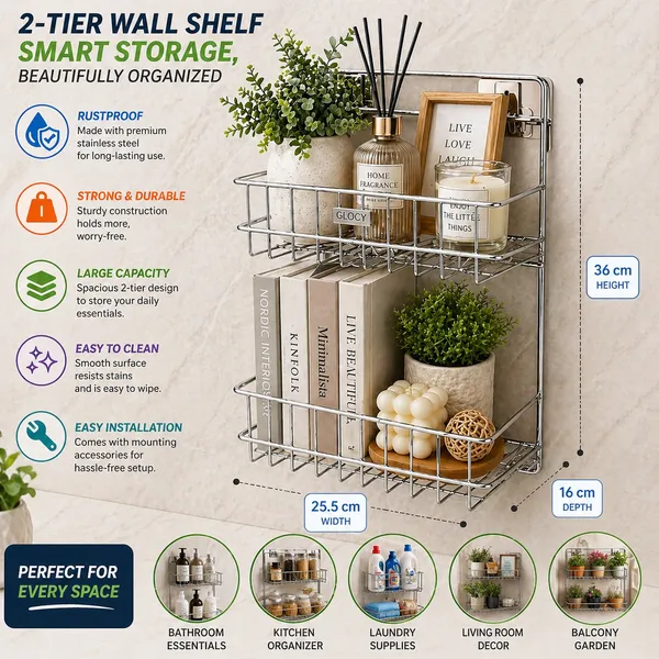 Dual-Tier_Bathroom_&_Multipurpose_Storage_Organizer__|_Modern_Bathroom_&_Utility_Storage_Shelf_Silver
