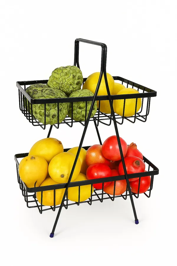 2-Tier_Stainless_Steel_Fruit_&_Vegetable_Basket_|_Countertop_Storage_Rack_for_Kitchen_&_Dining_Table_(Black_Finish)