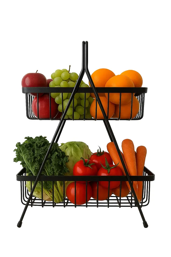 2-Tier_Stainless_Steel_Fruit_&_Vegetable_Basket_|_Countertop_Storage_Rack_for_Kitchen_&_Dining_Table_(Black_Finish)