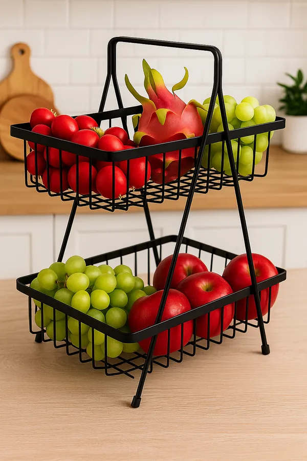 2-Tier_Stainless_Steel_Fruit_&_Vegetable_Basket_|_Countertop_Storage_Rack_for_Kitchen_&_Dining_Table_(Black_Finish)