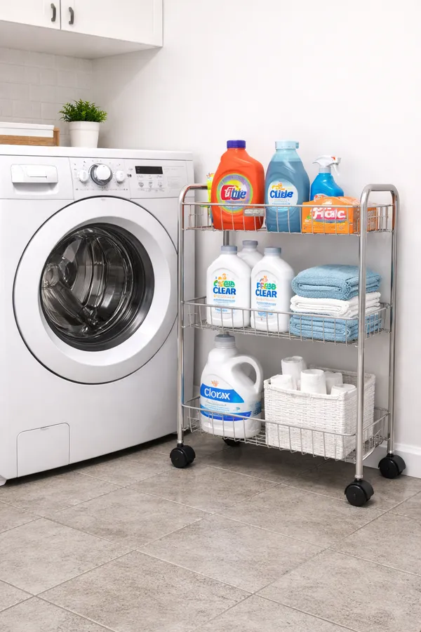 Compact_Storage_Stand||_Sleek_&_Practical_Kitchen_Trolley(Silver)