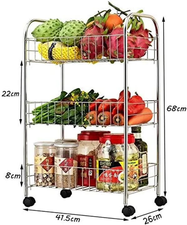 Durable_Silver_Compact_Storage_Moveable_Stand_For_Kitchen
