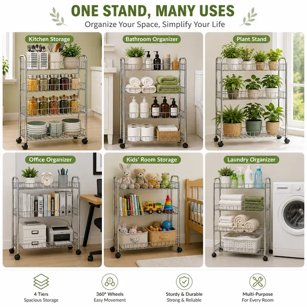 Premium_Steel_4_Self_Kitchen_Rack_||_Rolling_Kitchen_trolley||_Space-Saving_Kitchen_Cart||(Silver)