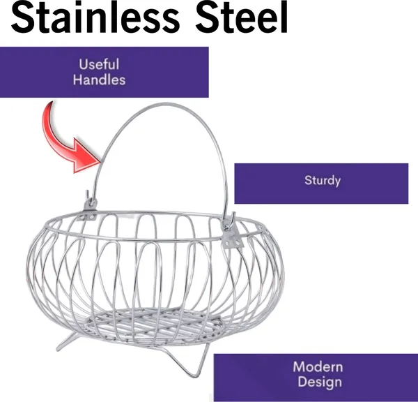 Silver_Premium_Stainless_Steel_Fruit_Vegetable_Basket