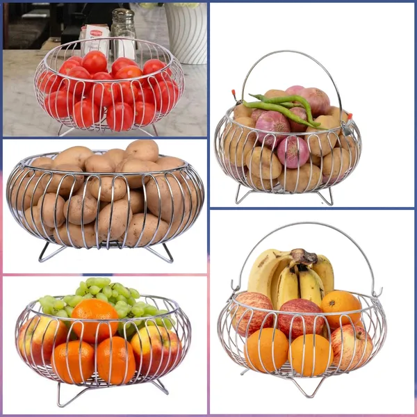 Silver_Premium_Stainless_Steel_Fruit_Vegetable_Basket