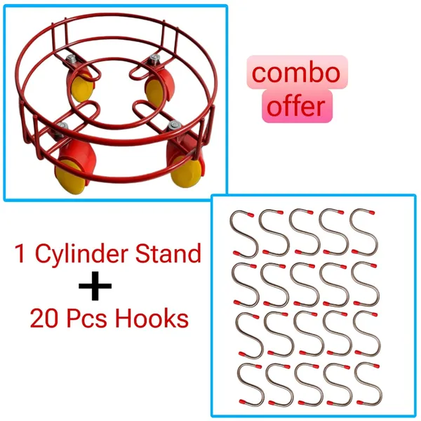 Heavy_Duty_Gas_Cylinder_Trolley_with_20_PCS_Hooks_|_Premium_Quality_Handling_Stand