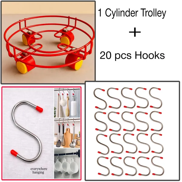 Heavy_Duty_Gas_Cylinder_Trolley_with_20_PCS_Hooks_|_Premium_Quality_Handling_Stand